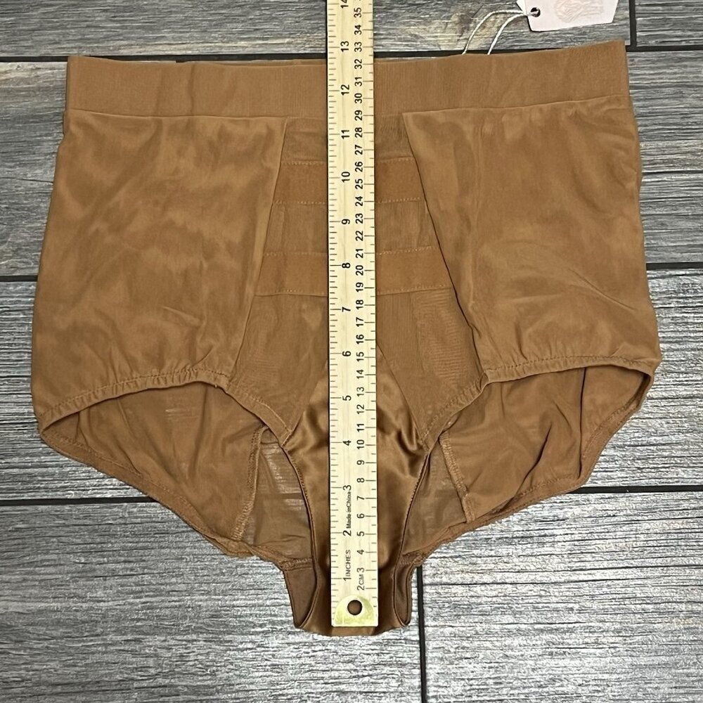 NWT $48 HAH X Free People Hi Waisted Panty Size Small Brown Sugar Sheer Pin Up - Picture 8 of 10